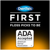 DenTek Comfort Clean Floss Picks for Sensitive Teeth, Soft and Silky Ribbon, 90 Count (Pack of 6)