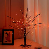 Ariceleo Mini Halloween Fairy Lights Battery Operate, 4 Pack Copper Wire Night Lights 3*AAA Battery Powered Led Starry Fairy String Lights for Bedroom, Christmas, Party, Decoration(5m/16ft Orange)