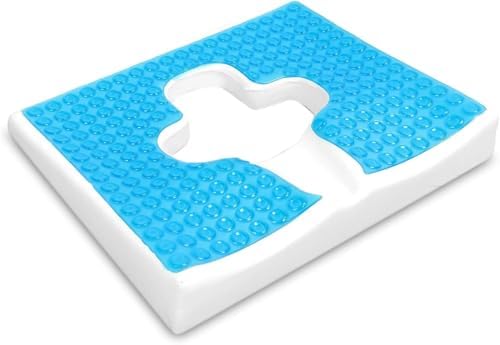 Bed Sore Cushion for Butt, Breathe Freely Fiber Bedsore Pressure Relief Pillow, T Shaped Opening Triangular Slope Design, Anti Decubitus Cushion for Elderly, Bedridden, Disabled