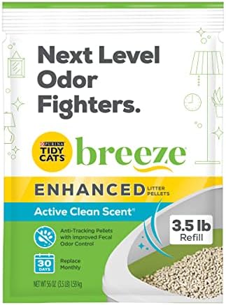 Purina Tidy Cats Scented Litter Pellets, Breeze Enhanced Refill Litter Pellets in Recyclable Box - (Pack of 6) 3.5 lb. Bags