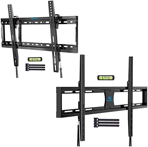 Pipishell Large Tilt TV Wall Mount kit for 37-75Inch TVs, Max VESA 600x400mm Holds up to 132lbs, Pipishell XL Fixed TV Wall Mount for Most 42-90 Inch TVs up to VESA 800x600mm and 132lbs