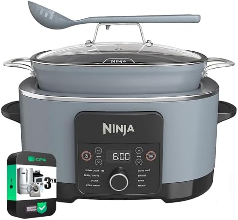 Ninja MC1001 Foodi Possible Slow Cooker PRO Multi-Cooker (Renewed) Bundle with 3 YR CPS Enhanced Protection Pack