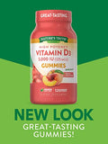 Nature's Truth Vitamin D3 Gummies | 5000 IU | 120 Count | Vegetarian, Non-GMO & Gluten Free Supplement | Natural Peach Flavor, Pack of 1