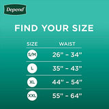 Depend Fresh Protection Adult Incontinence Underwear for Men, Disposable, Maximum, Extra-Extra-Large, Grey, 44 Count (2 Packs of 22), Packaging May Vary