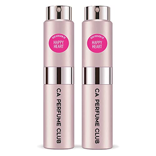 CA Perfume Impression of Clinic Happy Heart For Women Replica Version Fragrance Dupes Concentrated Long Lasting Eau de Parfum Spray Refillable Atomizer Bottle 0.27 Fl Oz-X2