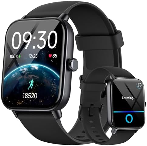 Smart Watches for Men Women iPhone & Android, Alexa Bulit-in, 1.8" Touch Screen Smart Watch with Answer/Make Calls, Fitness Tracker with Heart Rate/Sleep/SpO2 Monitor, IP68 Waterproof,120+ Sport Modes