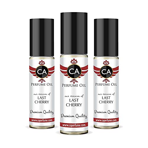 CA Perfume Impression of T. Ford Last Cherry For General Usage Replica Fragrance Body Oil Dupes Alcohol-Free Essential Aromatherapy Sample Travel Size Concentrated Long Lasting Roll-On 0.3 Fl Oz-X3