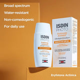 ISDIN Eryfotona Actinica Zinc Oxide and 100% Mineral Sunscreen Broad Spectrum SPF 50+, No White Cast, Suitable for Sensitive Skin, travel-size (1.7 Fl Oz)