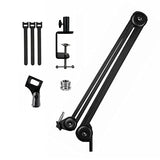 Melon Audio Microphone Boom Arm Stand, Heavy Duty Mic Suspension Scissor Boom Stand with Mic Clip and Cable Ties Perfect For Vocal Recording, Streaming and Podcasting, GAZ-40