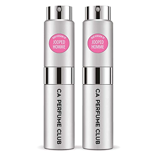 CA Perfume Impression of Jooped Homme For Men Replica Version Fragrance Dupes Concentrated Long Lasting Eau de Parfum Spray Refillable Atomizer Bottle 0.27 Fl Oz-X2
