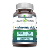 Amazing Formulas Hyaluronic Acid 100 Mg Capsules Supplement | Non-GMO | Gluten Free | Made in USA (1 Pack, 360 Count)