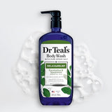 Dr Teal's Body Wash with Pure Epsom Salt, Relax & Relief with Eucalyptus & Spearmint, 24 fl oz (Pack of 4) (Packaging May Vary)