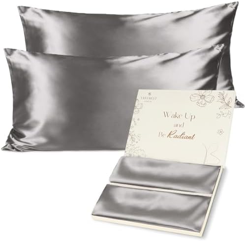 Yanibest King Size Satin Pillowcase Set of 2 - Silky Pillow Cases for Hair and Skin 20x36 Inches, Silk Pillowcase for Hair & Skin with Zipper, Exquisite Packaging for Women Men
