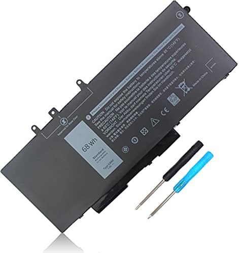 GJKNX 7.6V 68WH Battery Replacement for Dell Latitude 5480 5580 5490 5491 5580 5590 5591 5280 5288 5488 5491 5495 E5480 E5580 E5490 E5590 Precision 3520 3530 Series GD1JP 0GD1JP DY9NT 5YHR4 451-BBZG