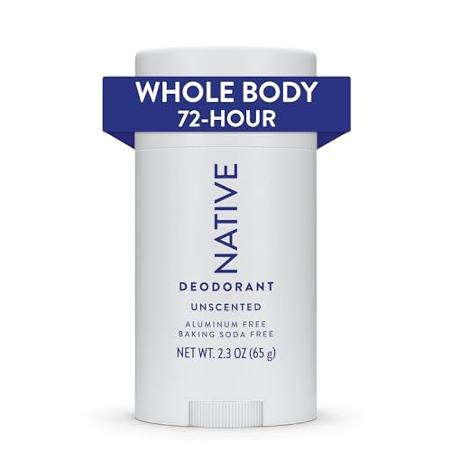 Native Whole Body Deodorant Stick Contains Naturally Derived Ingredients, Deodorant for Men and Women | 72 Hour Odor Protection, Aluminum Free with Coconut Oil and Shea Butter | Unscented