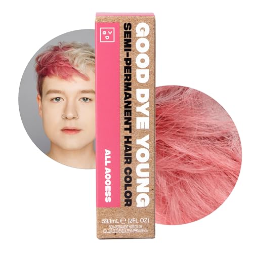 Good Dye Young Streaks and Strands Semi Permanent Hair Dye (Dusty Rose) - UV Protective Temporary Hair Color, Conditioning Dusty Rose Hair Dye, PPD free