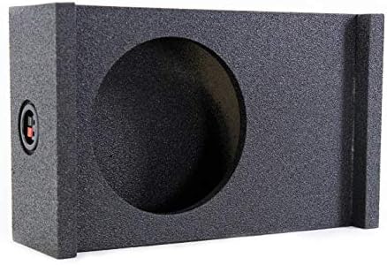 QPower Single 12 Inch Sub Enclosure, Universal Downfire/Behind Seat Speaker Box