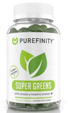 PUREFINITY Spirulina Gummies – Daily Greens with Alfalfa, Spinach, Broccoli, Beet Root, Acai, Inulin Prebiotic Fiber, Super Greens Veggie Gummies – Non-GMO, Gluten Free, Vegan – 60 Gummies