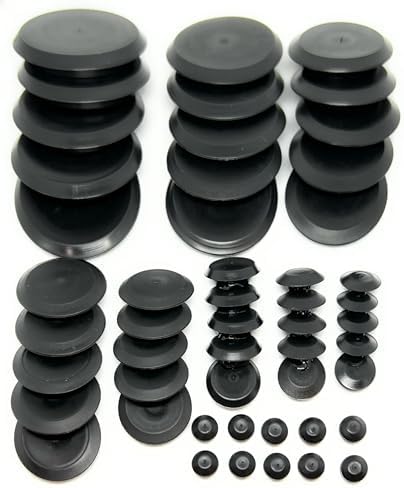 50 Piece Plastic Plugs for Round Holes - Auto Body Plugs - Body Plugs - Sheet Metal Plugs - Hole Plugs Automotive - Body Plugs Automotive