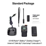 QUANSHENG UV-K6 UV-K5(8) Walkie Talkie 5W Airband Radio Type C Charge UHF VHF DTMF FM Dual Band Two Way Radio with NOAA Weather Alarm Function