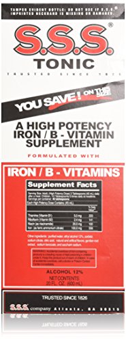 SSS Tonic Liquid A High Potency iron / B - Vitamin Supplement 20 OZ
