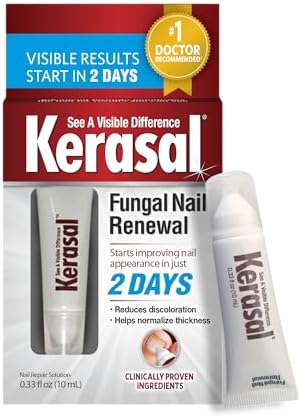 Kerasal Nail Renewal, Restores Appearance of Discolored or Damaged Nails, 0.33 fl oz (Packaging May Vary)