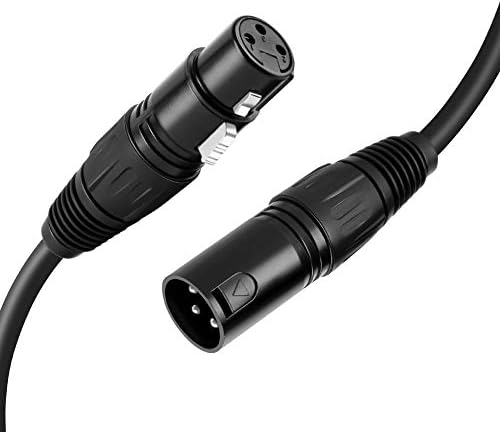 CableCreation XLR Cable, 3FT XLR Male to XLR Female Balanced 3 PIN XLR Microphone Cable Compatible with Shure SM Microphone, Behringer, Speaker Systems, Radio Station and More, Black