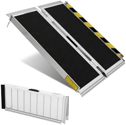 Wheelchair ramp 3FT,Non-Slip Aluminum Wheelchair ramps for Home Steps,Folding Handicap Ramp,ramps for Home,doorways,Stairs,Weight Capacity up to 600LBS 3FT (Usable Height 3-9 inch)