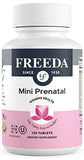 FREEDA Mini Prenatal Vitamin - Kosher, Tiny Easy-to-Swallow Tablets with Iron, Folic Acid, and Vitamin D - Complete Prenatal Multivitamin for Pregnant Women