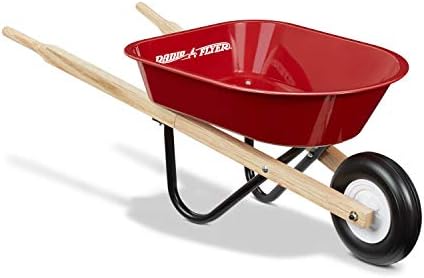 Radio Flyer Kid's Wheelbarrow, Red Toy Wheelbarrow for Children