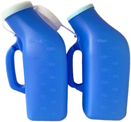 Urinals for Men,YUMSUM Portable Urinal 1200ml/34 Ounce for Hospital Camping Car Travel Home 2 Pack (New Blue)