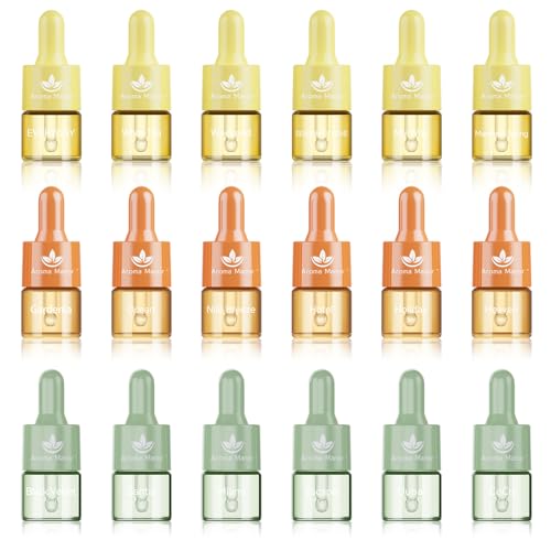 Aroma Manor Gift Set of Hotel Collection Diffuser Oil Essential Oils Blend of Nile Breeze, Coco, Santal, Hotel, White Tea and More, Total 18 Bottles - 5 Milliliter…