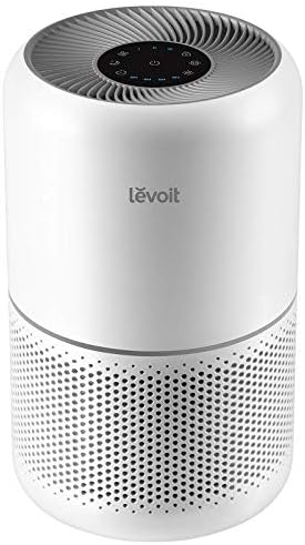 LEVOIT Air Purifier for Home Allergies Pets Hair in Bedroom, Covers Up to 1095 ft² by 45W High Torque Motor, 3-in-1 Filter with HEPA Sleep Mode, Remove Dust Smoke Pollutants Odor, Core300-P, White