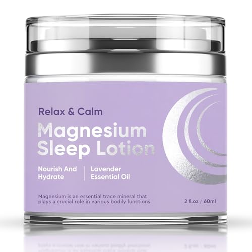 Magnesium Lotion, Topical Magnesium Lotion for Kids and Adults, Natural Calming Cream Support for Sleep, Stress Relief & Calm Mood