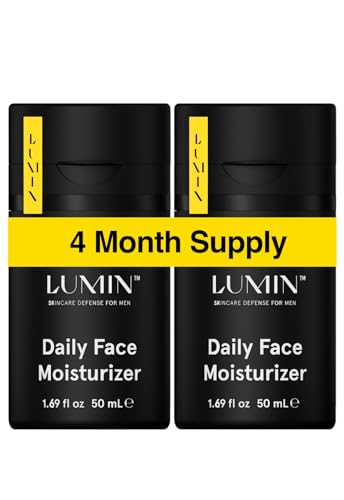 Lumin - Daily Face Moisturizer for Men - with niacinamide, Mens Face Lotion, Mens Skin Care, Ideal for normal & combination skin, 50ml, 2-Pack