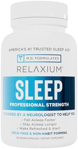 Relaxium Sleep Aid (New and Improved), Dietary Supplement, Non-Habit Forming, Supports Longer and Better Sleep, 60 Capsules, 30-Day Supply