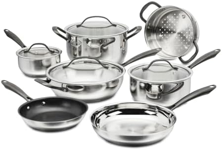 Cuisinart RADIANT PRO 11-Piece Stainless with Brushed Titanium Finish Cookware Set