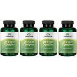 Swanson Tri-Fiber Complex - Digestive Health Supplement Made with Psyllium, Oat Bran, &' Apple Pectin - (100 Capsules) 4 Pack
