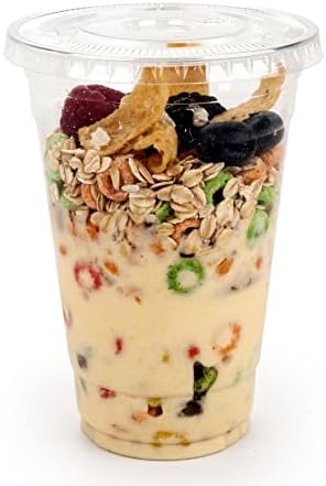 Golden Apple Cup series, 20oz-30sets Clear Plastic cups with Flat lids no hole, BPA Free