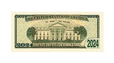 Donald Trump 2024 Re-Election Limited Edition Novelty Dollar Bill - Pack of 100 - Full Color Front & Back Printing with Great Detail. Make American Great Again.