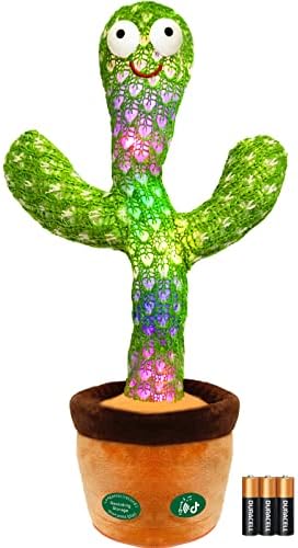 Pbooo Dancing Talking Cactus Toy,Talking Repeat Singing Sunny Cactus Toy 120 Pcs Songs for Baby 15S Record Your Sound Volume Adjustment