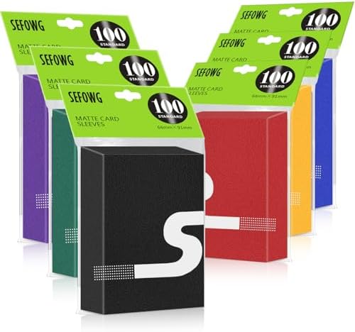 600ct MTG Card Sleeves, 6 Colors Matte Card Sleeves Magic The Gathering, TCG Card Sleeves, Magic Card Sleeves, Baseball Card Sleeves, Card Protectors for MTG, TCG, Baseball, Trading, Game Cards
