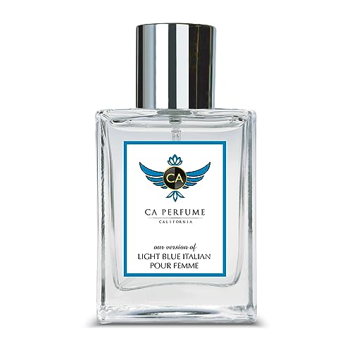CA Perfume Impression of Dolce G Light Blue Italian Pour Femme For Women Replica Fragrance Dupes Eau de Parfum Spray Bottle 1.7 Fl Oz/50ml-X1