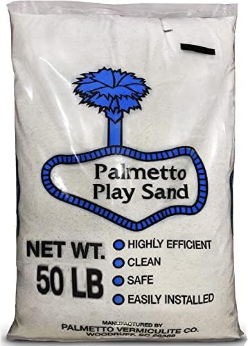 Palmetto Soft Play Sand, Clean & Low-Dust for Sensory Fun, Creme Colored, 50 lbs