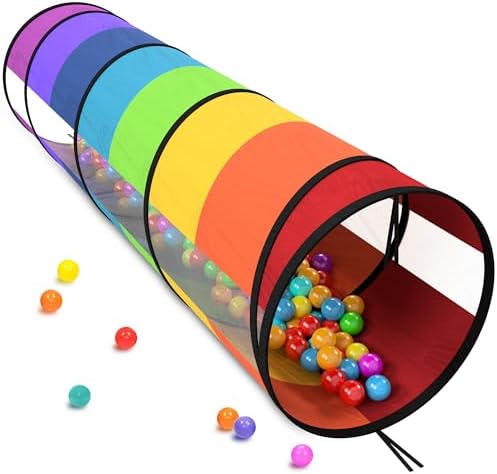 Extra-Large Play Tunnel for Toddlers 1-3 Years – Pop-Up Baby Crawl Tube, Sensory Activity, Indoor & Outdoor Kids Toy, Collapsible for Easy Storage