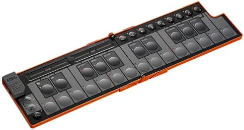Korg nanoKEY Fold - 25-Key Foldable MIDI Keyboard Controller with USB-C and TRS-MIDI - Lava Orange