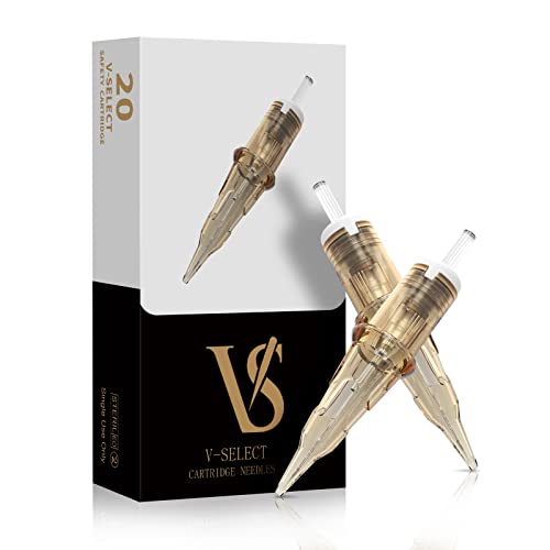 EZ Tattoo Cartridge Needles - 20Pcs #10 (9RL) Bugpin Round Liner Disposable Tattoo Needles Cartridges for Rotary Tattoo Machine Pen Gun - V SELECT