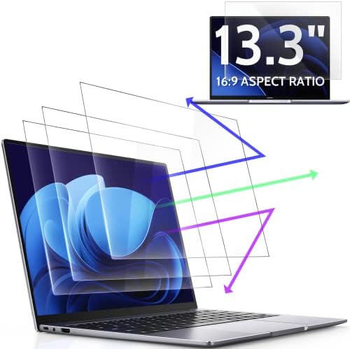 3 Pcs 13.3 Inch Anti Blue Light Screen Protector Compatible With Lenovo Hp Dell Acer Asus Samsung etc Laptop-16:9 Aspect, 13" Computer Monitor Glare Filter Uv Blocker Shield Cover Eye Protection Film