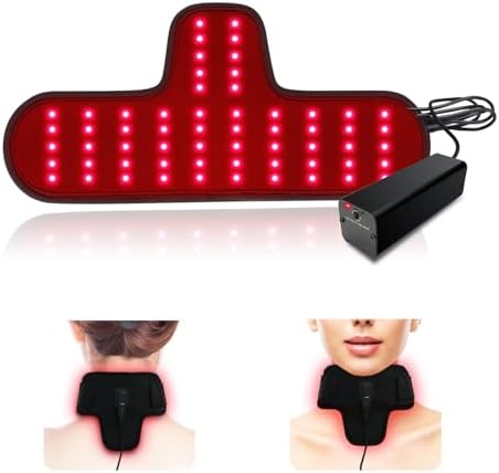 Red Light Therapy for Neck, Rechargeable 5000mAh Battery Infrared Red Light Therapy Belt for Body Wrist Leg Pain Relief, Portable Near Infrared Neck Wrap Devices at Home