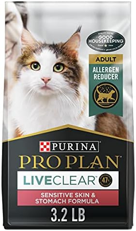 Purina Pro Plan Allergen Reducing, High Protein Cat Food, LIVECLEAR Turkey and Oatmeal Formula - 3.2 lb. Bag